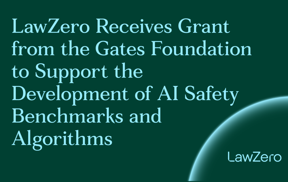 LawZero announces a grant from the Gates Foundation