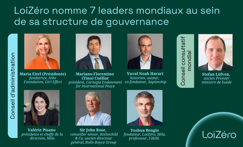 LoiZéro nomme 7 leaders mondiaux au sein de sa structure de gouvernance
